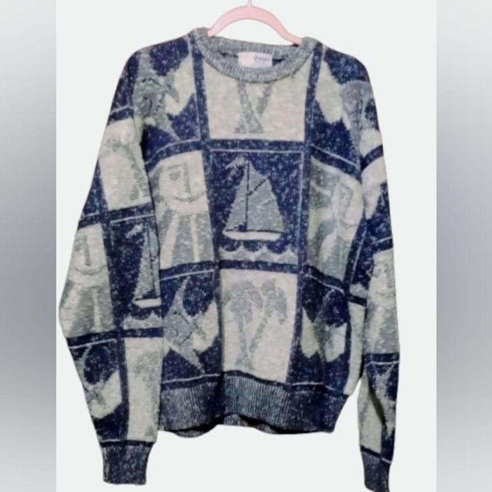 Vintage Pringle of Scotland 100% Cotton Knit Sweater